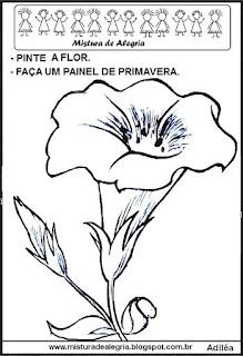 Desenho de flor para colorir