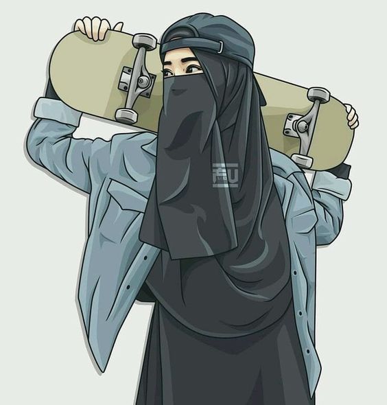 80 Gambar Kartun Muslimah Keren Cantik Sedih Dewasa Dyp Im