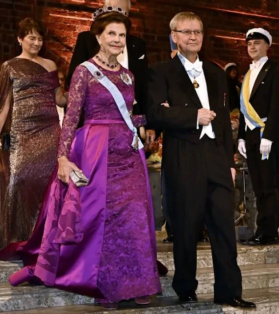 Crown Princess Victoria wore a v-neck gown by Camilla Thulin Princess Sofia's gown from Ida Lanto