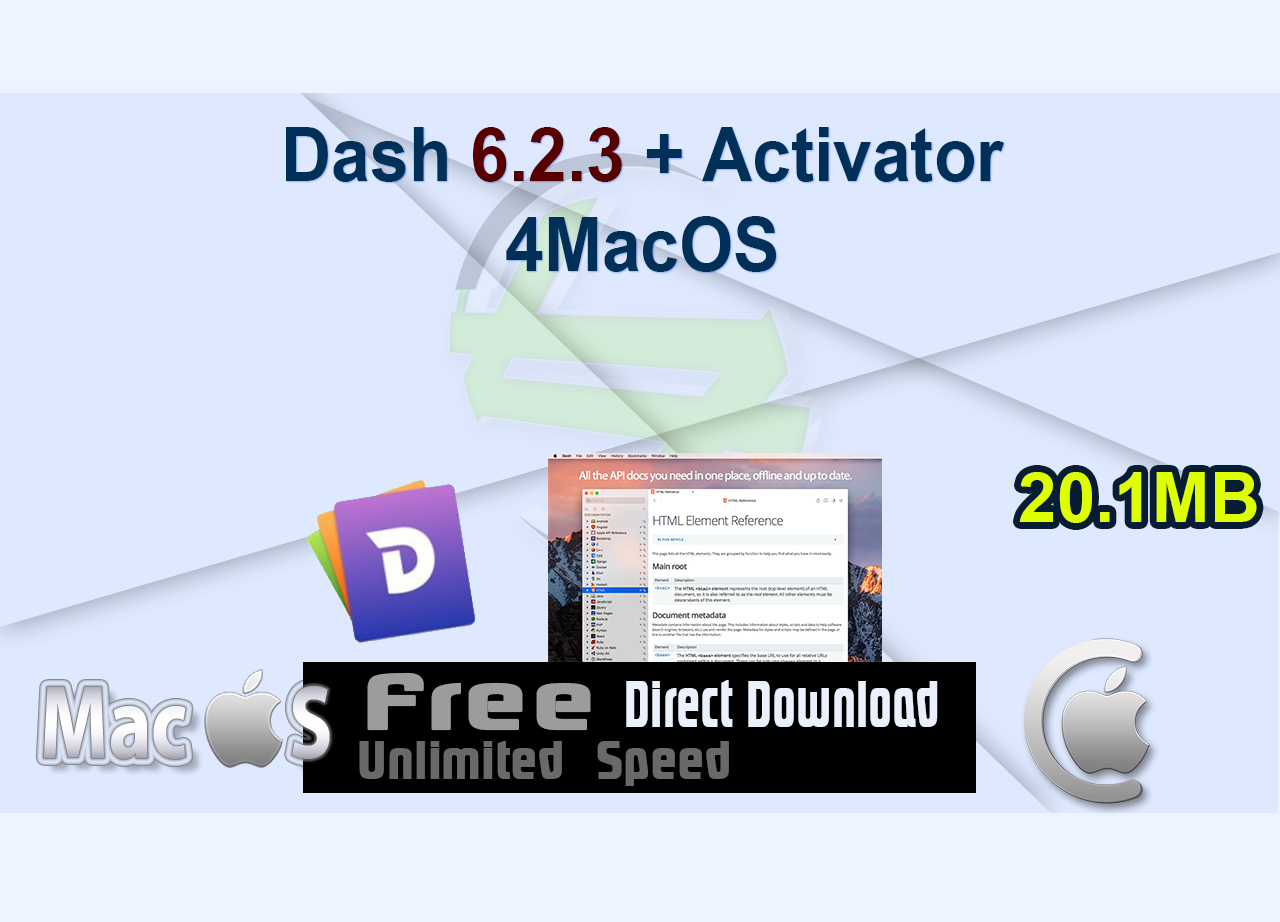 Dash 6.2.3 + Activator 4MacOS