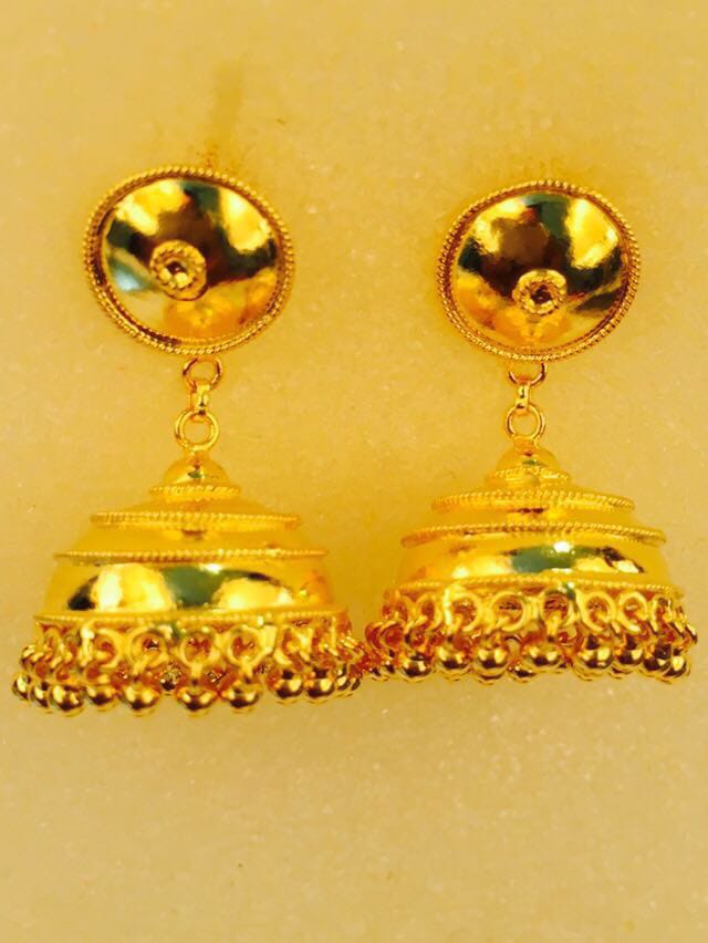 jhumka design in gold,new jhumka design gold,latest gold jhumka designs, gold jhumka,antique jhumka designs, temple jhumkas, Beautiful Gold Earrings pinjada,gold ear studs designs,fancy gold earrings designs,fancy jhumka designs, Samanta Jewellers Designs