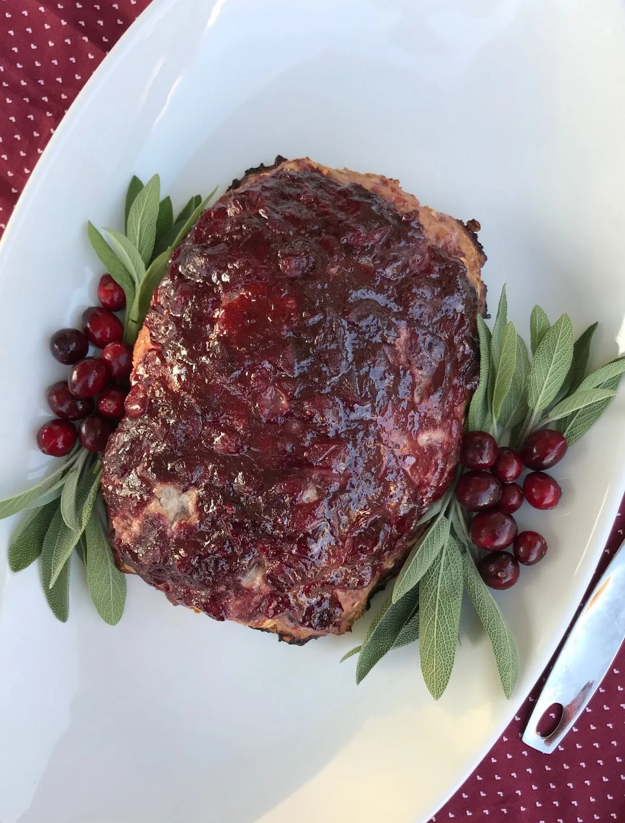 Cranberry & Brown Sugar Glazed Turkey Meatloaf