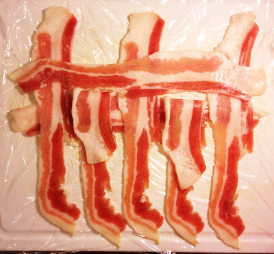 making a bacon weave