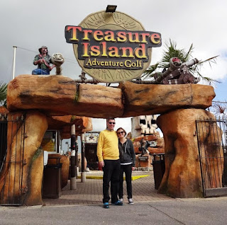 Treasure Island Adventure Golf in Southsea - where our travels began in 2006