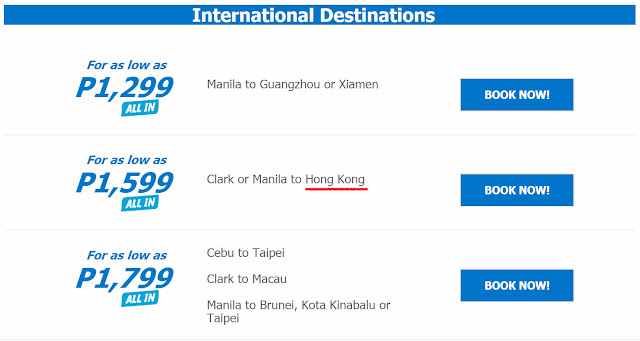  hong kong promo fare 2018