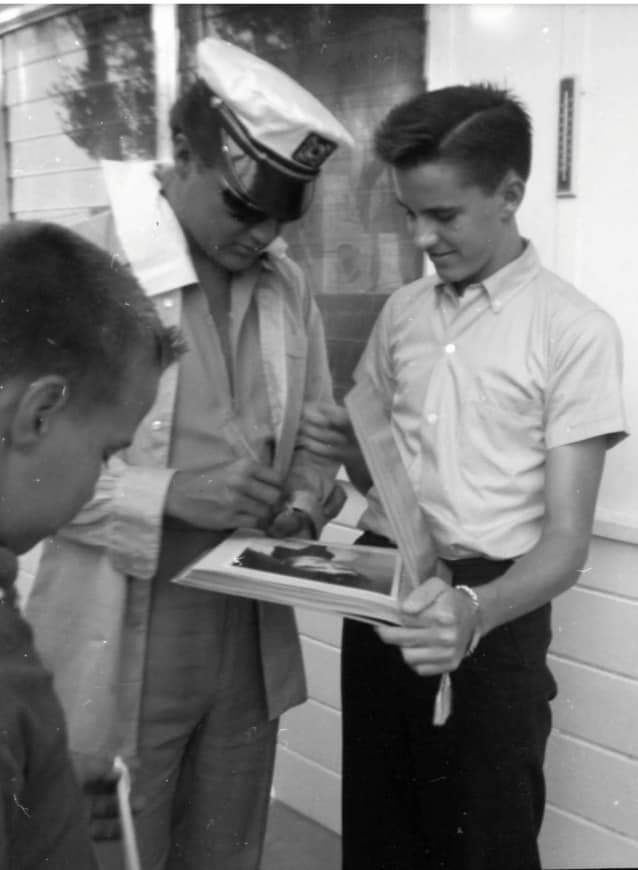Elvis and Tampa songwriter Ronny Elliot as a teenager on the set of Follow That Dream