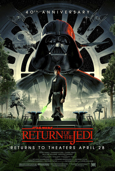 A new poster that celebrates the 40th anniversary of RETURN OF THE JEDI's original theatrical release.