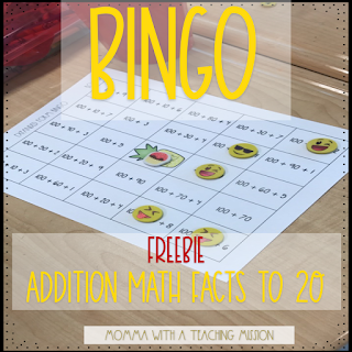 https://www.teacherspayteachers.com/Product/Bingo-Math-Addition-Facts-to-20-FREEBIE-3474915