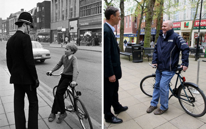 Photographer Recaptures Old Pictures Creating A Beautiful Reunion Of People He Photographed Decades Ago - David Harvey And Tim Goodman (1980 And 2010)