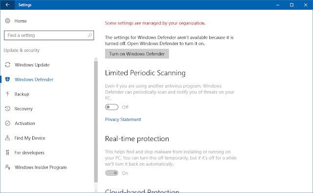 Cara Mendisable Windows Defender di Windows 10