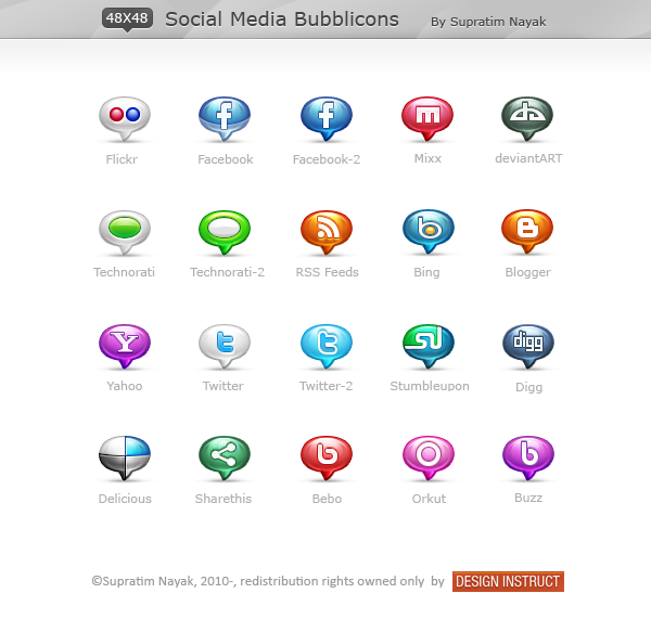  Social Media Bubblicons