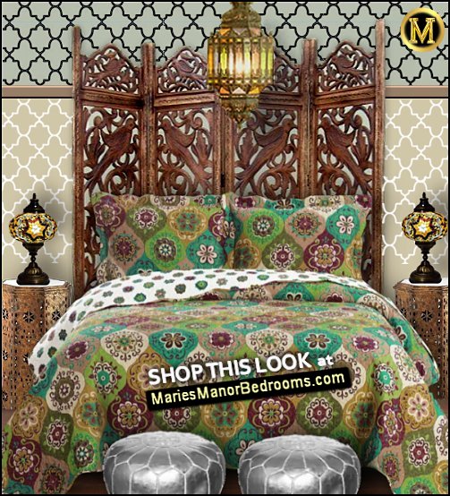 Moroccan bedding Moroccan furniture Moroccan lamps Moroccan wall decorations exotic theme