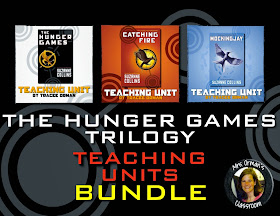 The Hunger Games Trilogy Novel Units Bundle https://www.teacherspayteachers.com/Product/Hunger-Games-Trilogy-Teaching-Units-Bundle-1840130