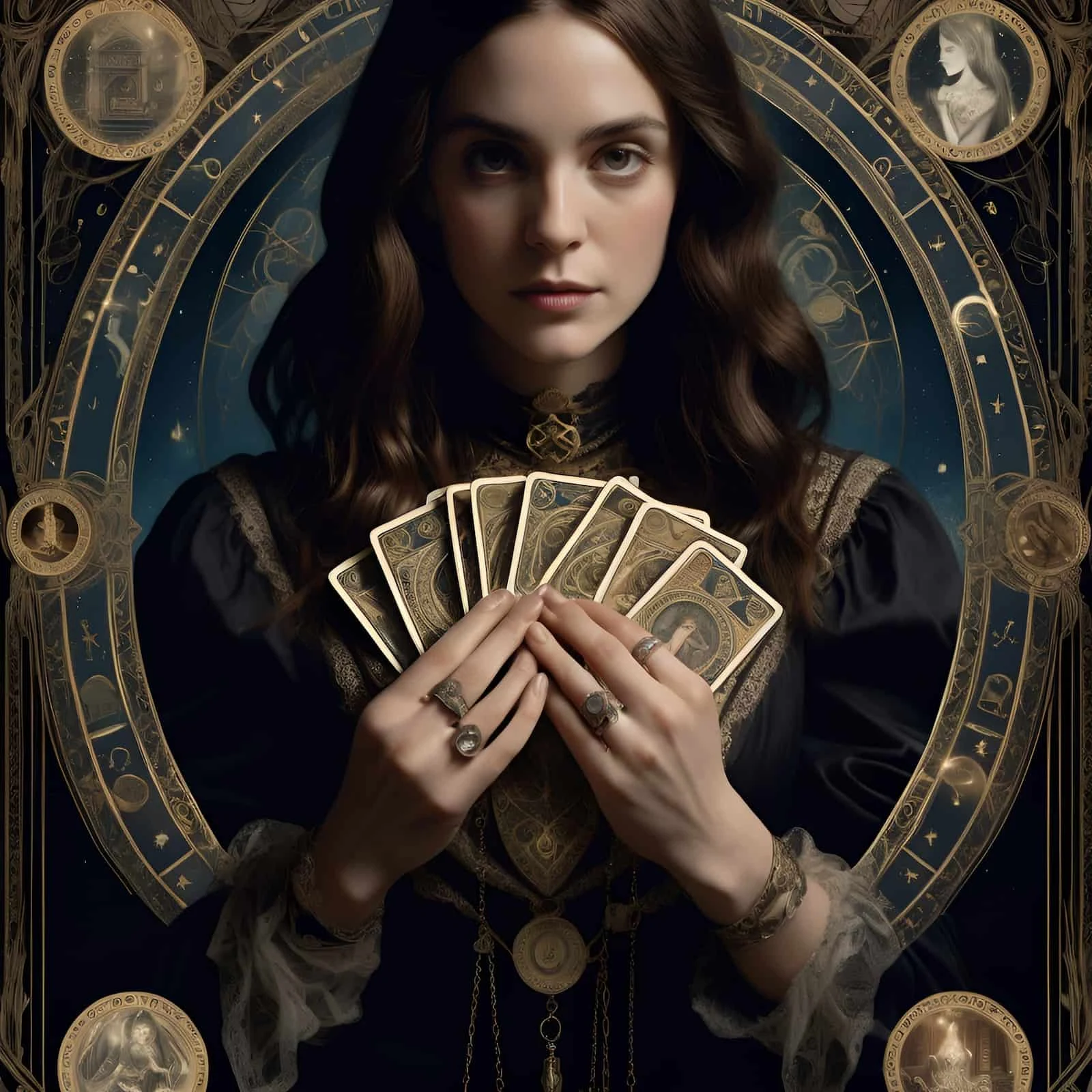 mujer, tarot, cartas, tarotista, adivinación, esoterismo