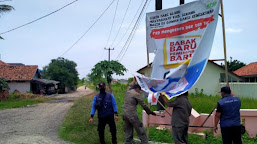 Trantib Kecamatan Carenang di Dampingi Panwascam dan PKD Tertibkan APS