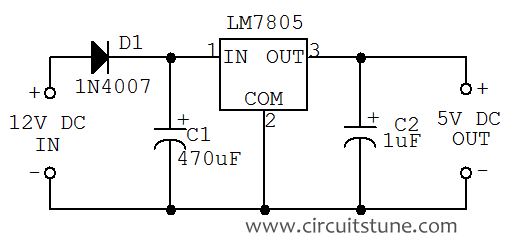 What Circuit 5 V Dc To 12 V Dc Convart - Fig 12 Volt To 5 Volt Dc Converter Circuit Schematic - What Circuit 5 V Dc To 12 V Dc Convart