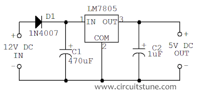 What Circuit 5 V Dc To 12 V Dc Convart - 12v To 5v Converter Fig 12 Volt To 5 Volt Dc Converter Circuit Schematic - What Circuit 5 V Dc To 12 V Dc Convart