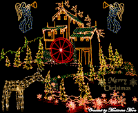 Animated Christmas House Wallpaper