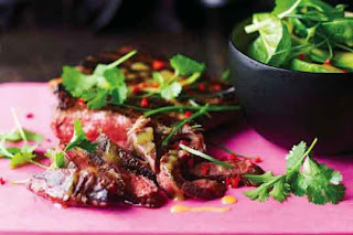 Chargrilled Steak and Coriander Salad With Mango Vinaigrette