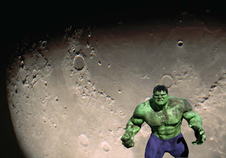 Hulk Posters Wallpapers The Incredible Hulk Fighting and Walking on the Moon Surface background