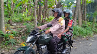 Pantau Situasi Diwilayah Binaan, Babinsa Dan Babinkamtibmas Kec. Lalabata Kompak Patroli Dengan Berboncengan Sepeda Motor 