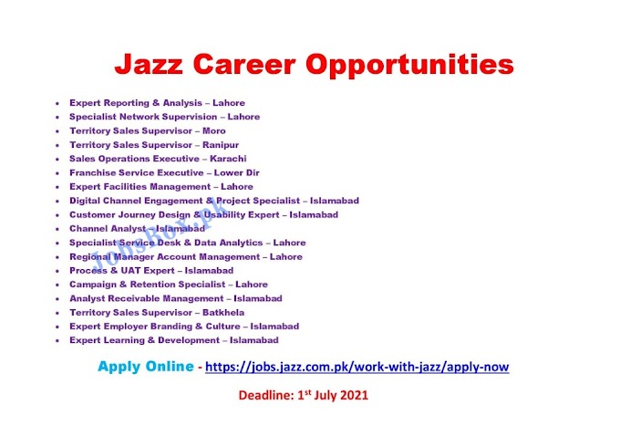 Jazz Jobs 2021 Latest Announcement – Apply Online via