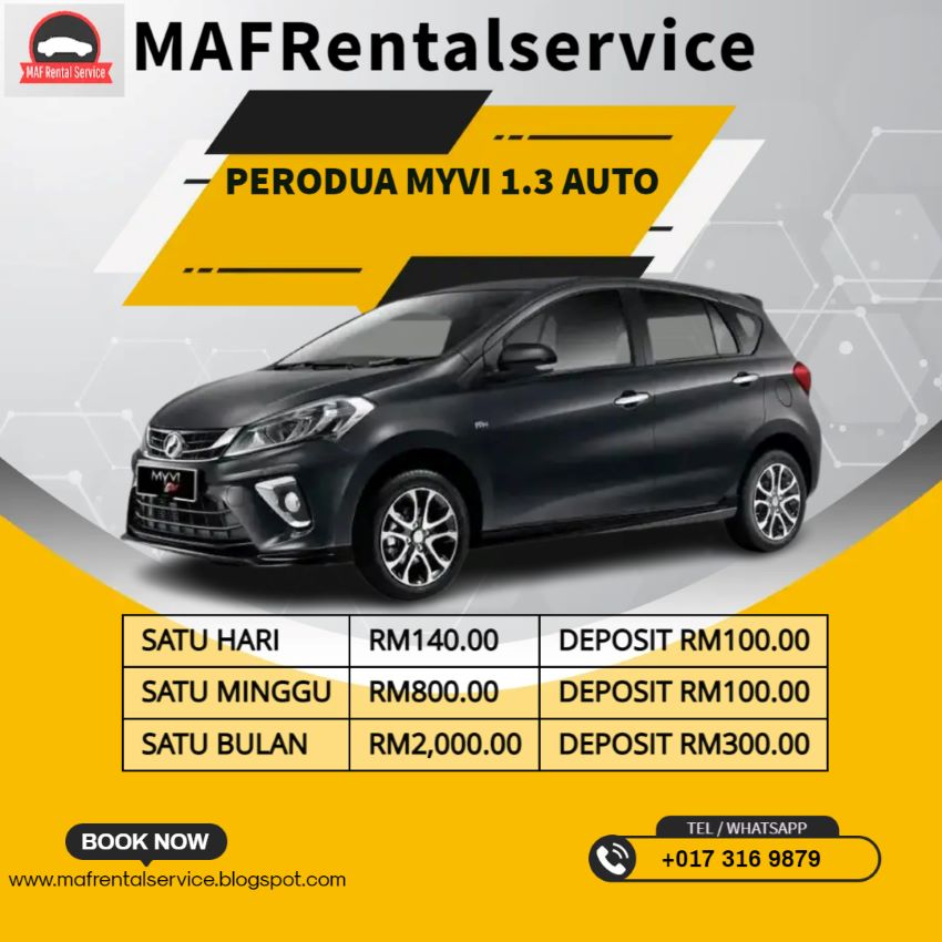 Sewa Perodua MyVi Melaka