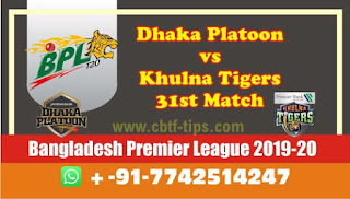 Dream 11 Team Prediction Khulna vs Dhaka 31st Match BPL T20 Captain & Vice Captain