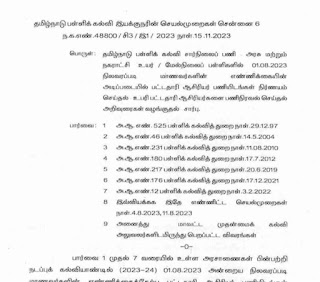 பட்டதாரி ஆசிரியர்களுக்கு பணிநிரவல் கலந்தாய்வு அறிவிப்பு - Instructions & Relaxation - Director Proceedings