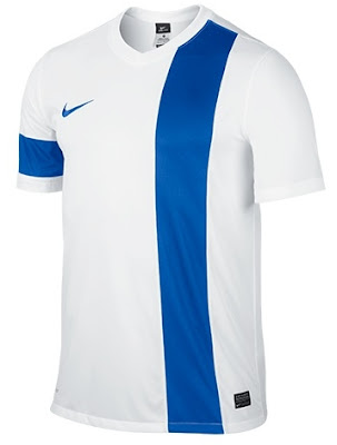 Desain Jersey Futsal Nike Warna Putih Kombinasi Biru