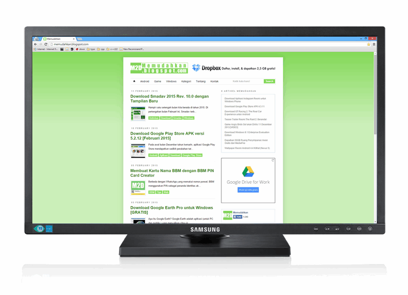 Monitor Samsung bisa full screen full HD