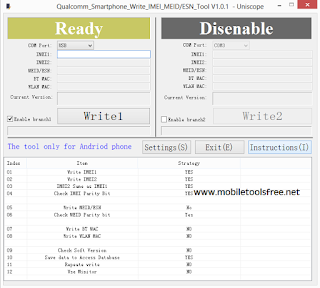 Qualcomm Smartphone IMEI Repair tool latest version 1.01