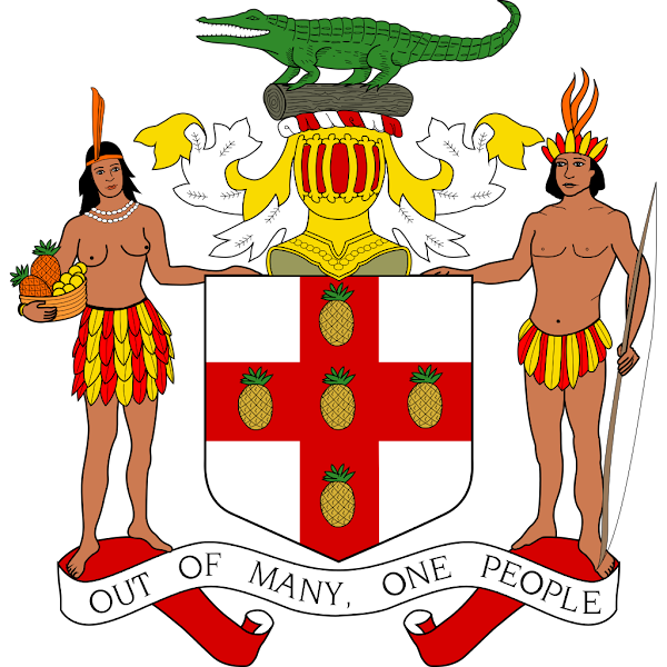 Logo Gambar Lambang Simbol Negara Jamaika PNG JPG ukuran 600 px