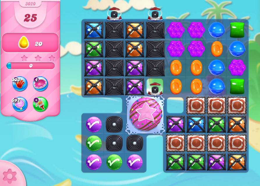 Candy Crush Saga level 3020