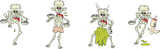 [Free Icons] 4 Ghouls. Posted by Doug Anderson at 6:34 AM (ghouls)