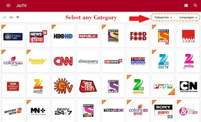 Jio tv pc channels fetaures