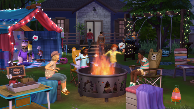 ดาวน์โหลดเกม The Sims 4 Little Campers Kit & Moonlight Chic Kit ภาษาไทย