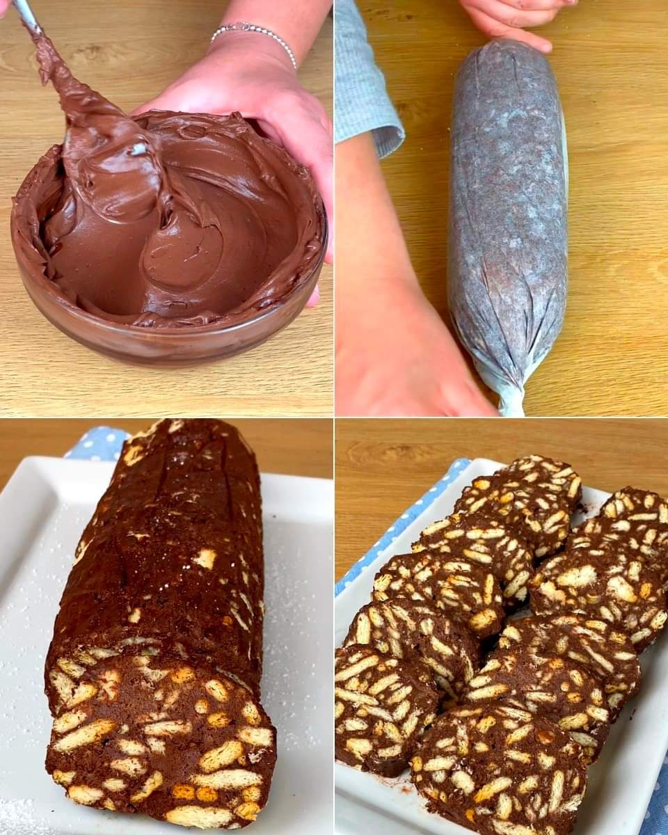 CHOCOLATE SALAMI WITHOUT EGGS OR BUTTER