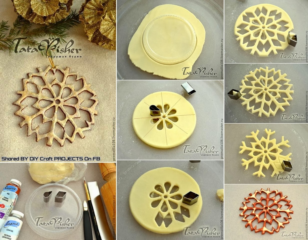  DIY  Salt Dough  Snowflakes DIY  Craft Projects