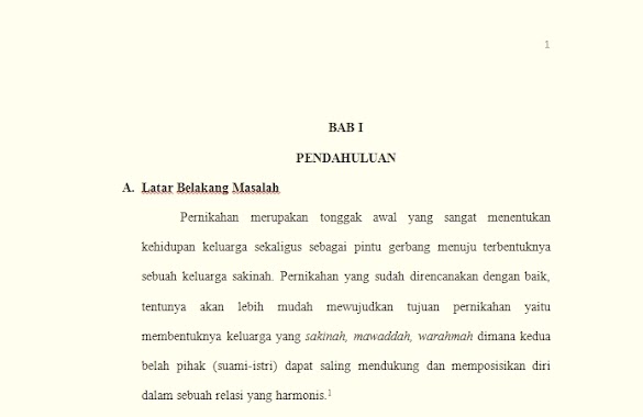 Contoh Latar Belakang Skripsi