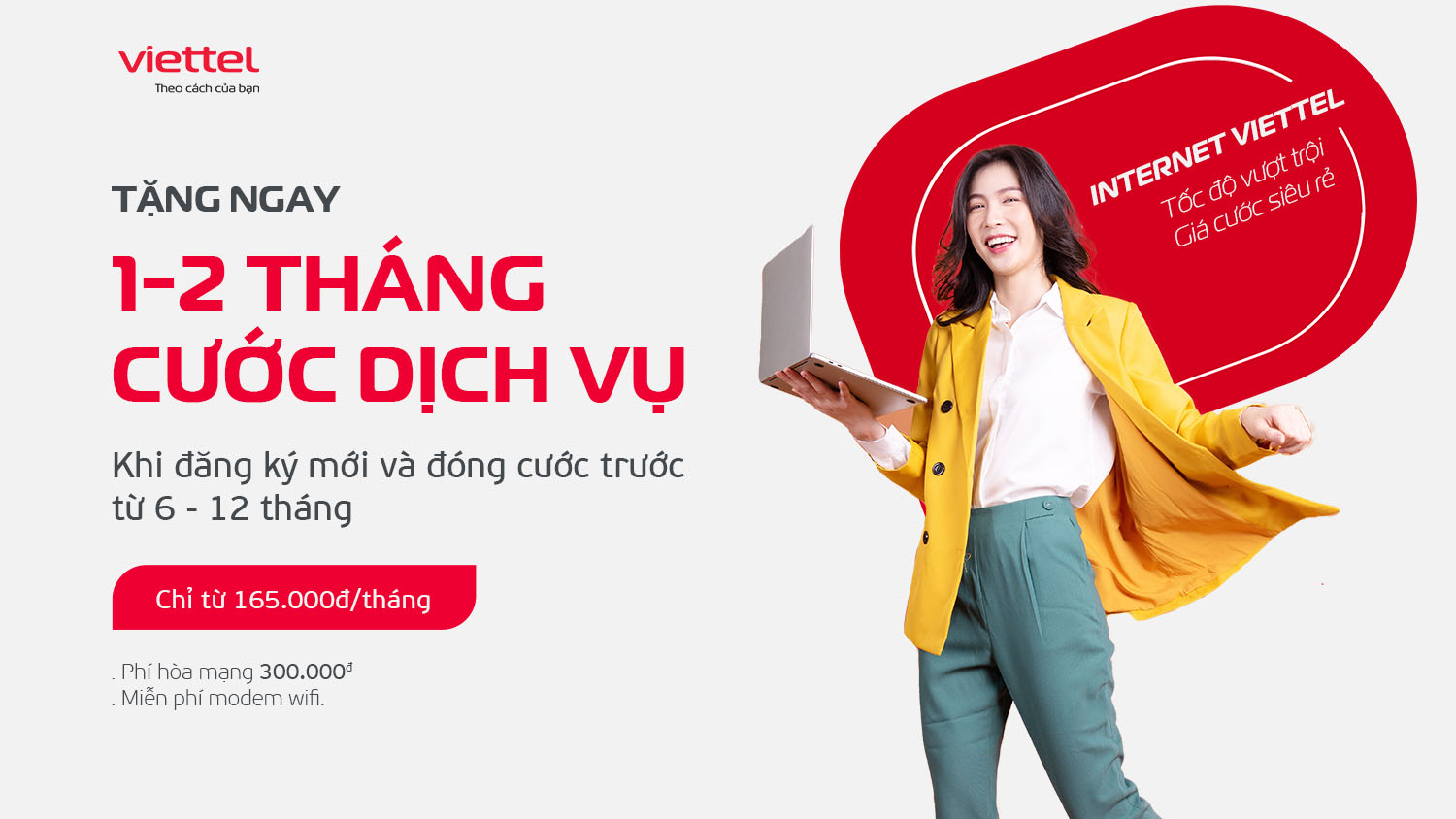 Khuyến mãi lắp mạng Internet / Truyền hình Viettel tại Trà Vinh