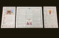 Hand Illuminated Altar Cards by Pelican Printery House