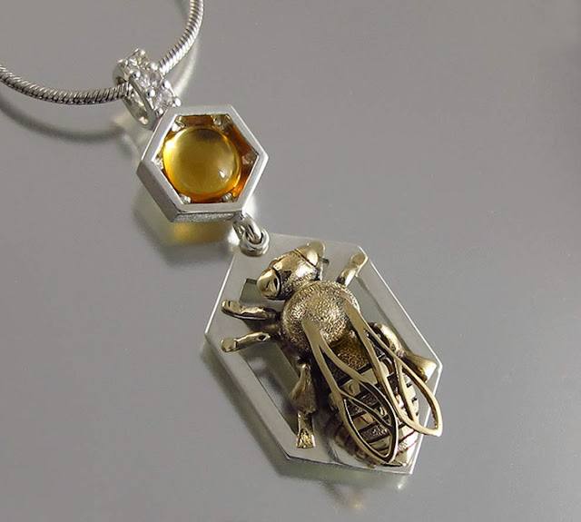 handmade honeycomb jewelry 