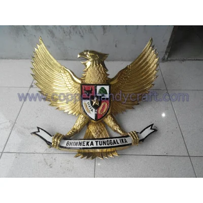 Logo Burung Garuda Kuningan Tembaga