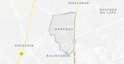 Map of Lipa showing Marawoy
