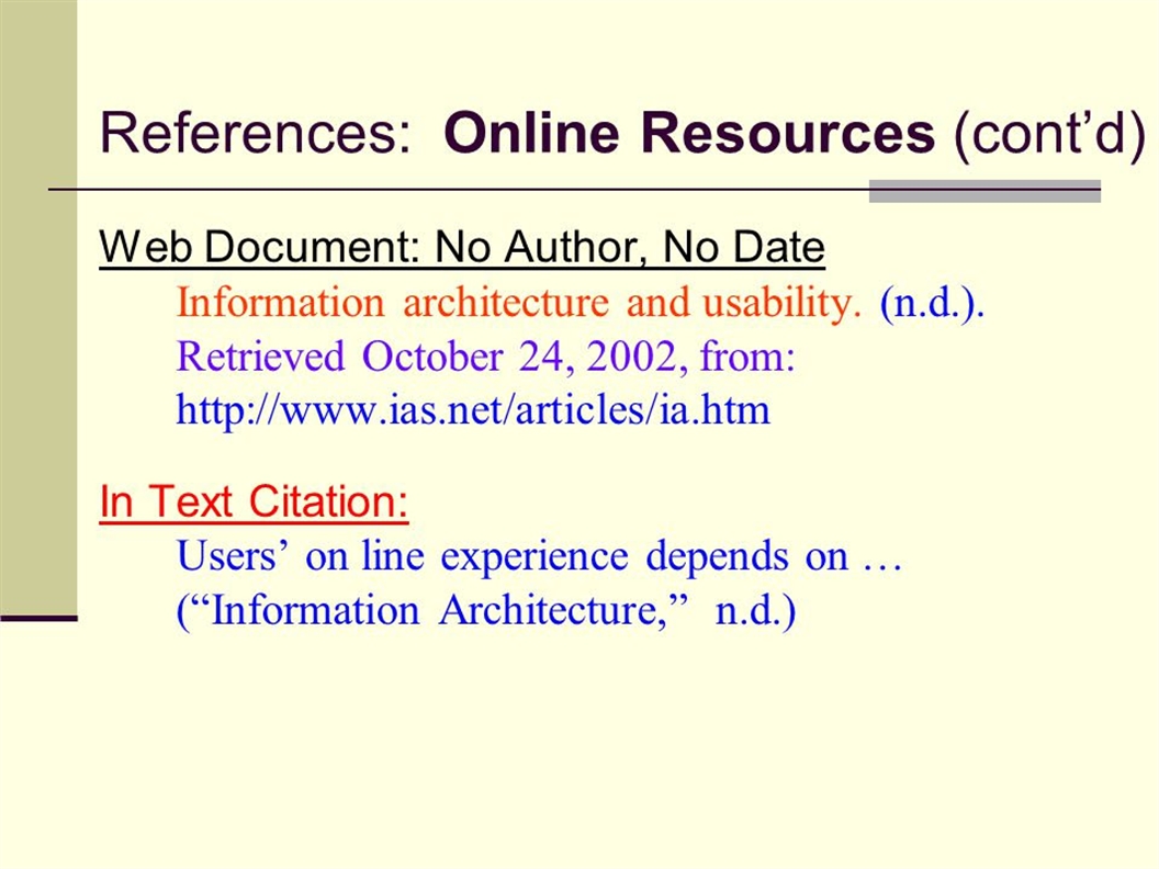 Bibliography Page APA Format