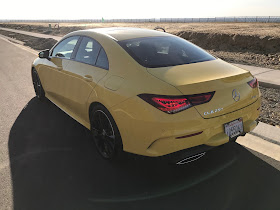 Rear 3/4 view of 2020 Mercedes-Benz CLA250 4MATIC