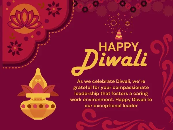 Happy Diwali Wishes for Company Leader