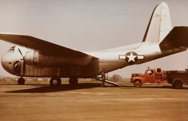 Budd RB-1 Conestoga with fire engine