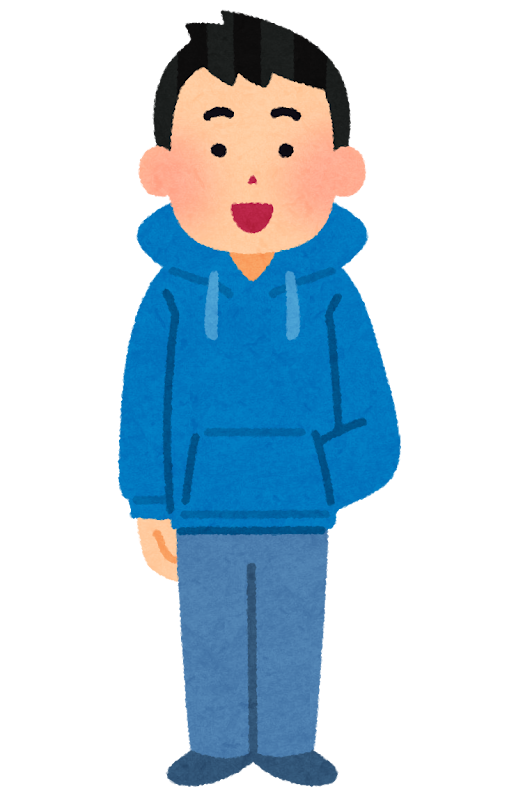 パーカーを着た人のイラスト 男性 かわいいフリー素材集 いらすとや